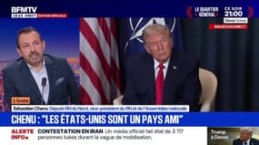 "Emmanuel Macron joue les fier-à-bras" avec Donald Trump, selon Sébastien Chenu, vice-président du RN