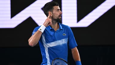 Novak Djokovic le 21 janvier 2025 à l'Open d'Australie