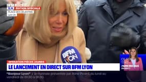 Opération Pièces jaunes: Brigitte Macron "très heureuse d'être à Lyon" pour la 35e édition