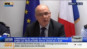 Crash de l'A320: Conférence de presse du procureur de la République de Marseille, Brice Robin
