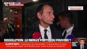 Alliances RN/Reconquête aux législatives: "Pour l'instant ce n'est pas du tout la question", affirme Laurent Jacobelli (RN)