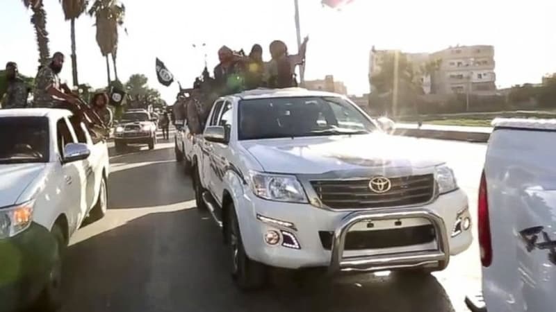 Daesh roule souvent en Toyota. (Capture d'écran vidéo de propagande)