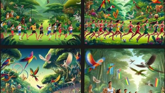 Dall-E imagine les JO en Amazonie Dall-E imagine les JO en Amazonie