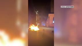 Capture d'écran d'une vidéo partagée sur les réseaux sociaux montrant les émeutes dans la nuit du 29 septembre à Rennes