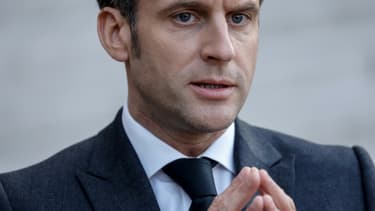 Le président français Emmanuel Macron à Paris, le 23 mars 2021