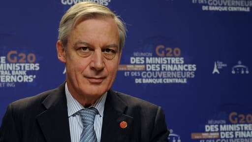 Christian Noyer ne veut pas voir de "récession" pour la France, même si son institution met techniquement l'Hexagone dans cette situation