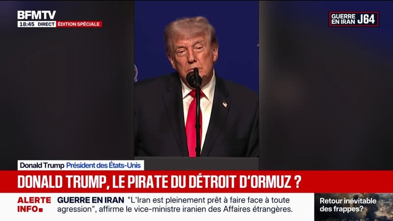 "Comme des pirates": lors de son allocution ce vendredi, Donald Trump s'est félicité de la capture d'un navire iranien et de sa cargaison pétrolière