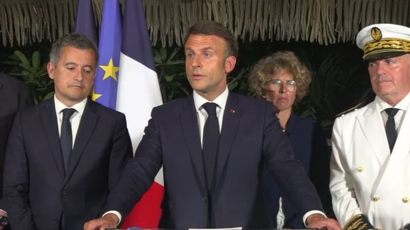 Emmanuel Macron à Nouméa le 23 mai 2024