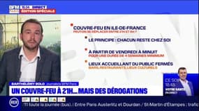 Comment va fonctionner le couvre-feu mis en place dès ce week-end en Île-de-France