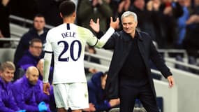 Dele Alli et José Mourinho, à Londres le 26 novembre 2019