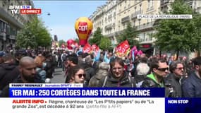 Manifestations du 1er-Mai: le cortège parisien se prépare aux abords de la place de la République