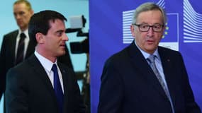 Manuel Valls et Jean-Claude Juncker à la Commission européenne le 18 mars 2015