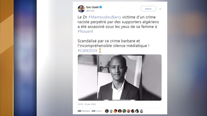 De nombreux politiques ont réagi ce dimanche à la mort de Mamoudou Barry