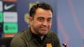 L'ex-entraineur du FC Barcelone Xavi, lors d'une conférence de presse.