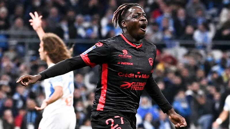 Mohamed Bayo lors d'OM-Clermont, le 20 février 2022