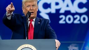 Donald Trump lors de la conférence CPAC à National Harbor, près de Washington, le 29 février 2020