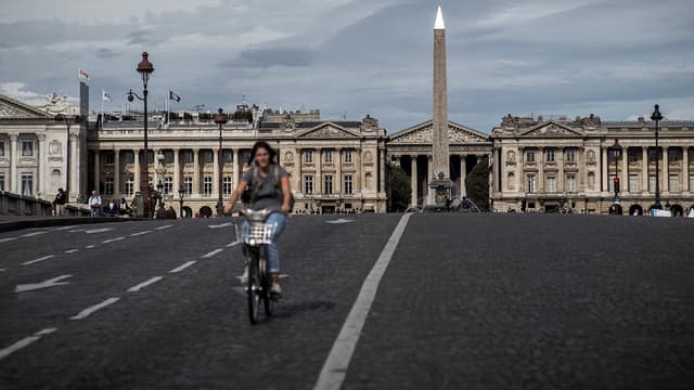 La place de la Concorde, à Paris, lors d'une précédente "journée sans voiture".