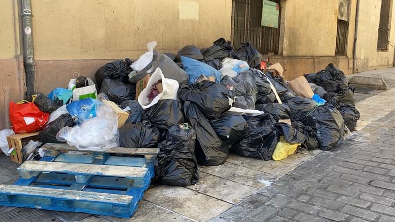 Les poubelles s'amoncellent sur le cours d'Estienne-d'Orves.