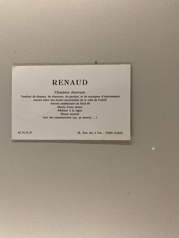 Détail de l'exposition Renaud, "putain d'expo".