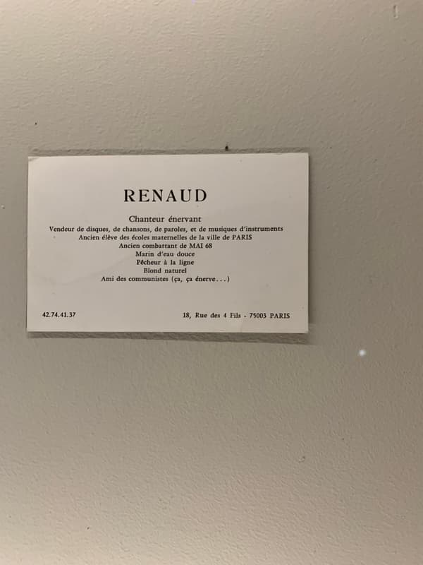 Détail de l'exposition Renaud, "putain d'expo". Détail de l'exposition Renaud, "putain d'expo".
