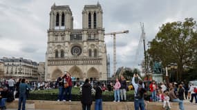 La cathédrale Notre-Dame de Paris en décembre 2024, avant la réouverture au public.
