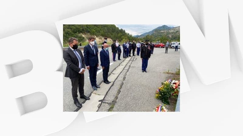 Accident à Puget-Théniers: une cérémonie pour rendre hommage aux deux pompiers tués