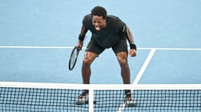 La joie de Gael Monfils à l'Open d'Australie, le 23 janvier 2022