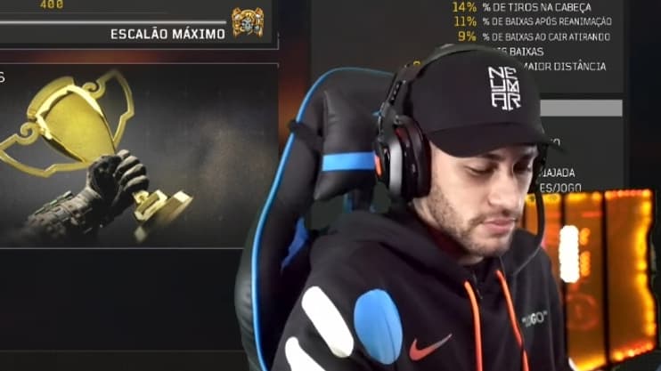 Neymar en pleine partie de Call of Duty Neymar en pleine partie de Call of Duty