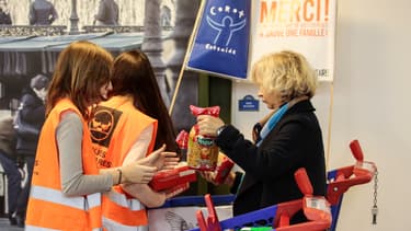 une collecte alimentaire
