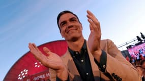 Le Premier ministre espagnol Pedro Sanchez lors d'un meeting de son parti, le PSOE, le 24 mai 2019 à Madrid