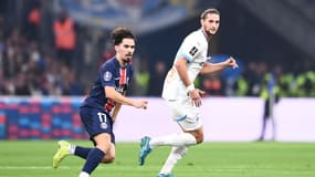 VITINHA et Adrien RABIOT lors de Marseille-Paris, le 27/10/2024
