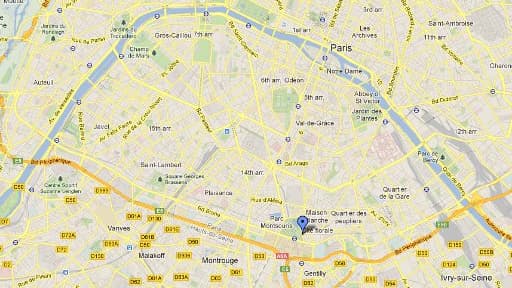 L'accident a eu lieu à l'angle de la rue Liard et du parc Montsouris, dans le 14ème arrondissement de Paris.