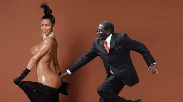 La chute de Robert Mugabe a été beaucoup parodiée, comme ici avec Kim Kardashian.