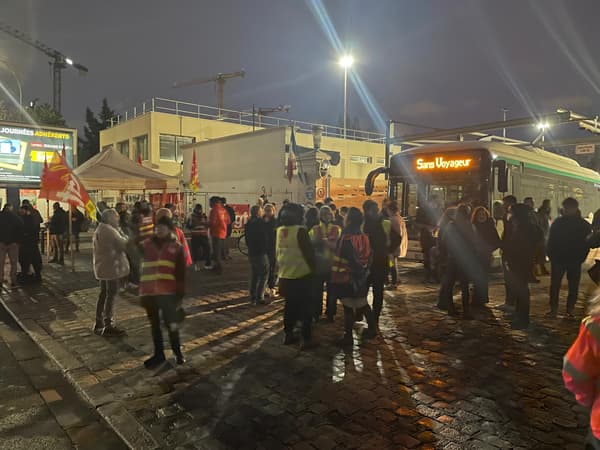 Blocage au dépôt de bus de Pantin le 23 mars