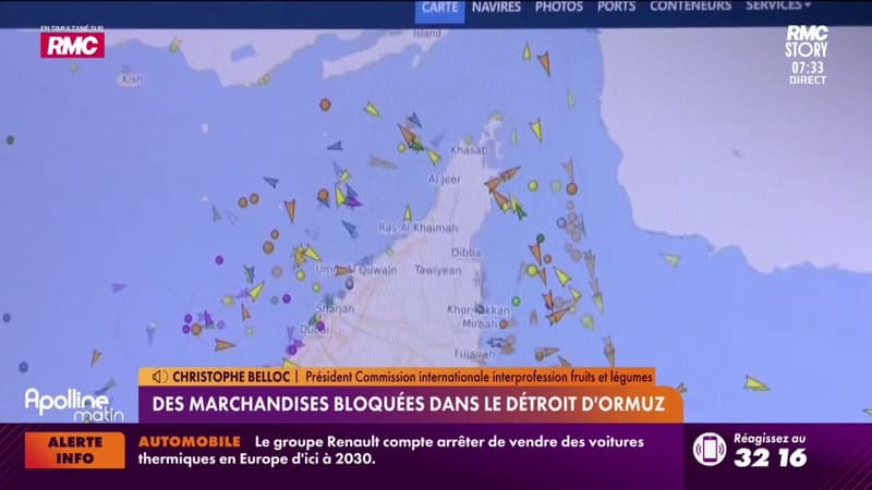 Des marchandises bloquées dans le détroit d'Ormuz