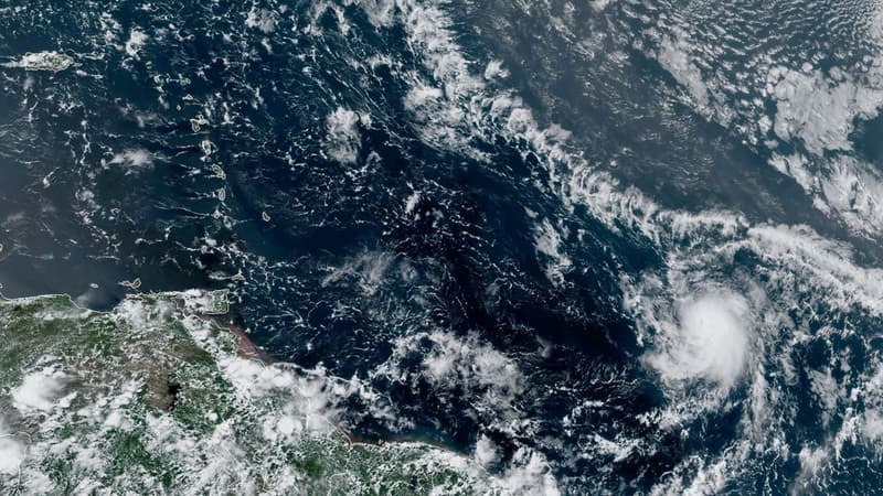La tempête tropicale Gonzalez en image satellites ce mercredi 22 juillet.