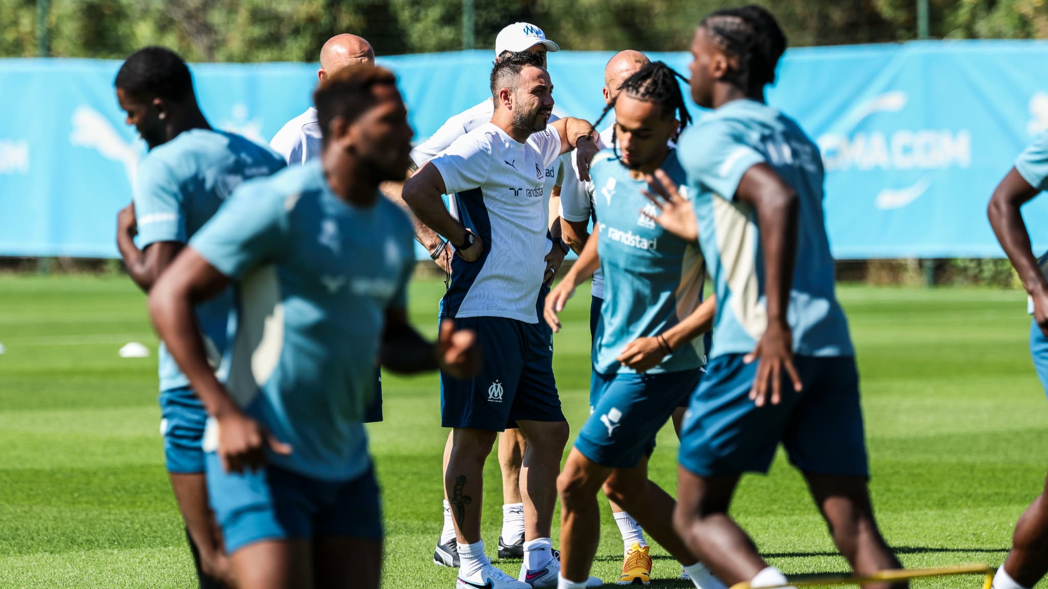 Les premières images de De Zerbi à l'entraînement de l'OM, le 08/07/2024