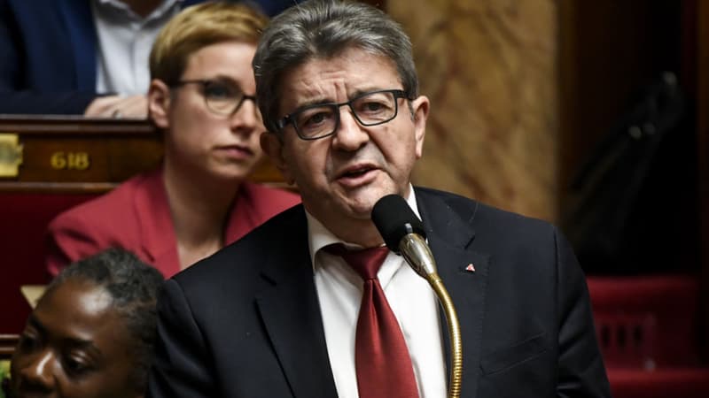 Jean-Luc Mélenchon lors de la séance de questions au gouvernement à l'Assemblée nationale, le 12 décembre 2018