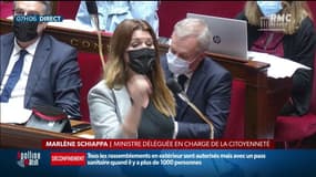 Port du voile : vif échange entre Schiappa et Ciotti à l'Assemblée