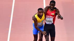 Braima Suncar Dabo et Jonathan Busby, lors des Mondiaux de Doha