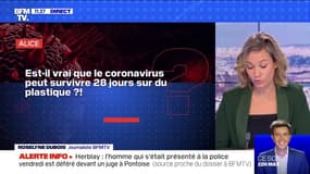 Le virus peut-il survivre 28 jours sur du plastique? - BFMTV répond à vos questions