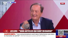 Inflation: "Depuis deux, trois mois, on a plus de 3.000 articles qui ont commencé à baisser", explique Michel-Édouard Leclerc, président du comité stratégique des magasins E.Leclerc