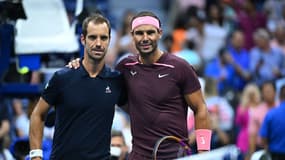Richard Gasquet et Rafael Nadal à l'US Open en 2022.