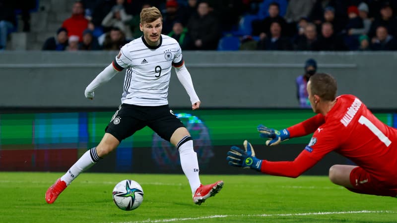 Allemagne: le gros raté de Werner, seul face au but