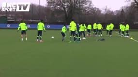 Football / Diego Costa s'amuse à "shooter" sur ses coéquipiers à l'entraînement - 16/02