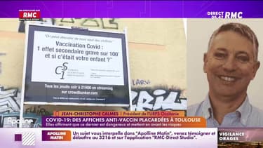 On peut tout dire sur RMC : Covid-19, des affiches anti-vaccin placardées à Toulouse - 18/08