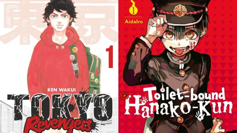 Les couvertures des premiers tomes de "Tokyo Revengers" et "Toilet-Bound Hanako-kun"