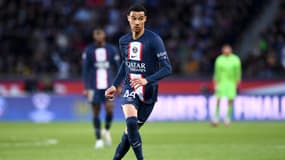 Hugo Ekitike au Parc des Princes, le 19 mars 2023 avec le PSG