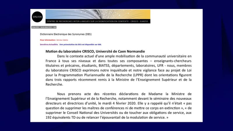 Crisco, site de synonymes de l'université de Caen.
