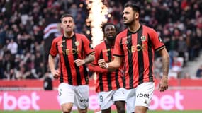Les joueurs de Nice contre Lens, le 8 février 2025